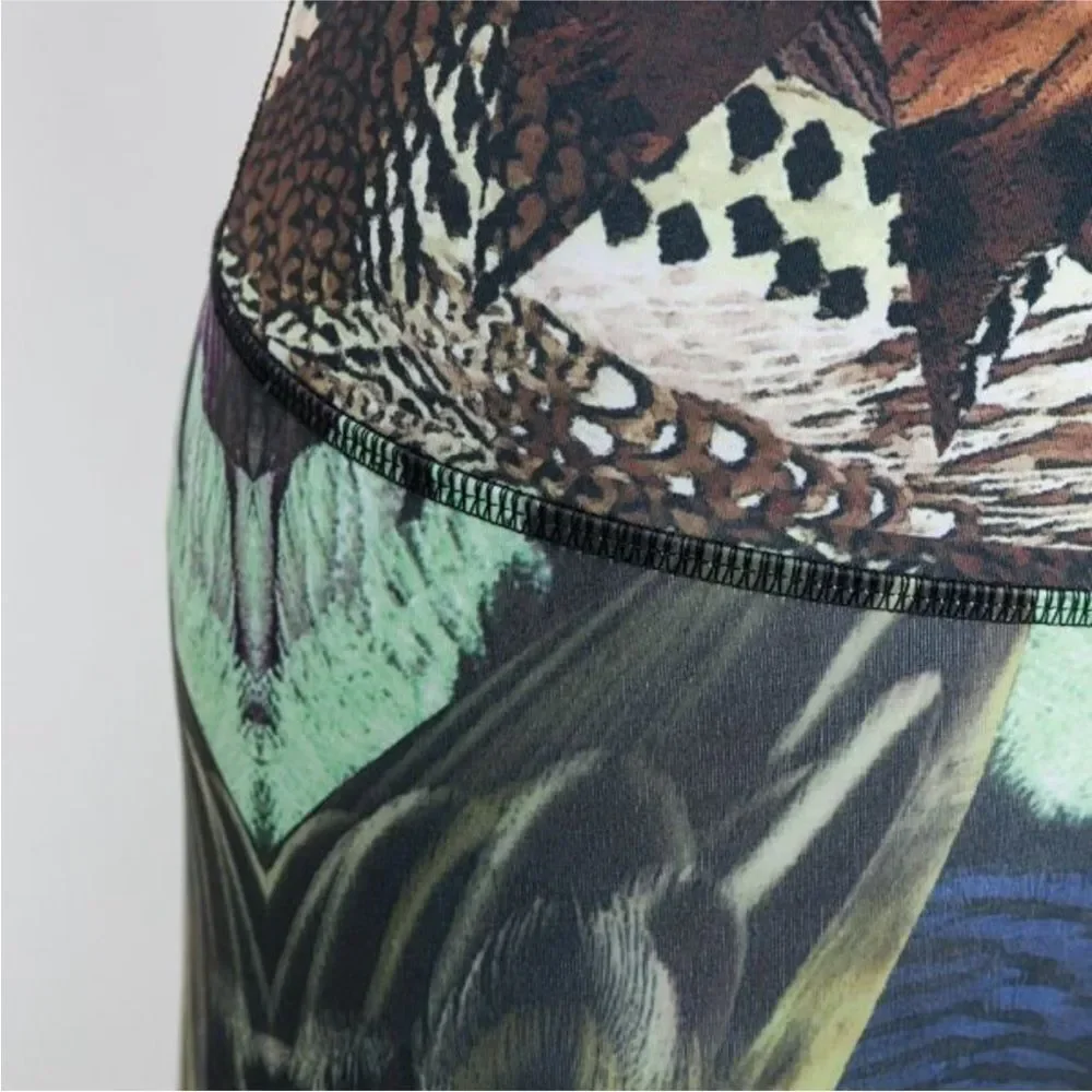NIKE | Jungle Safari Feather Animal Print Dri-Fit Leggings Women’s Size Medium